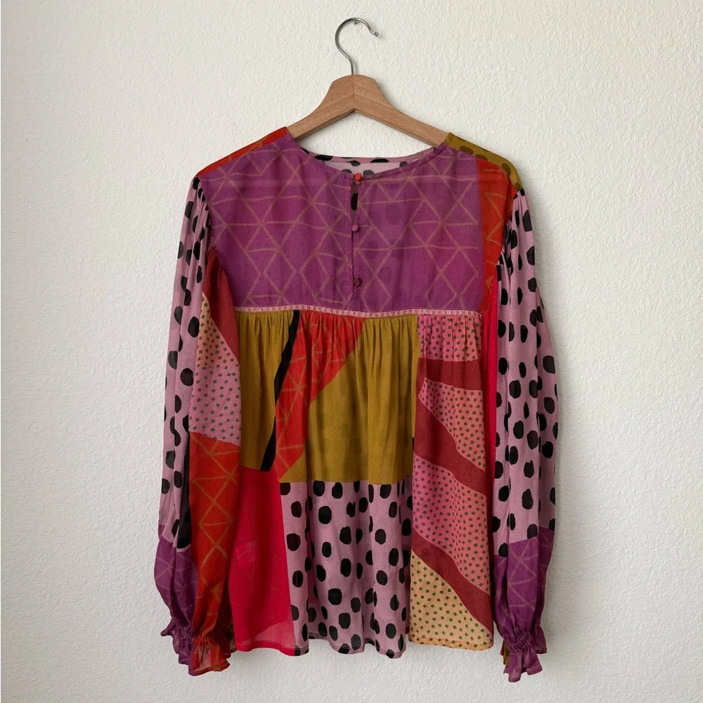 Anthropologie Bl-nk Miranda Peasant Blouse - Picture 3 of 10